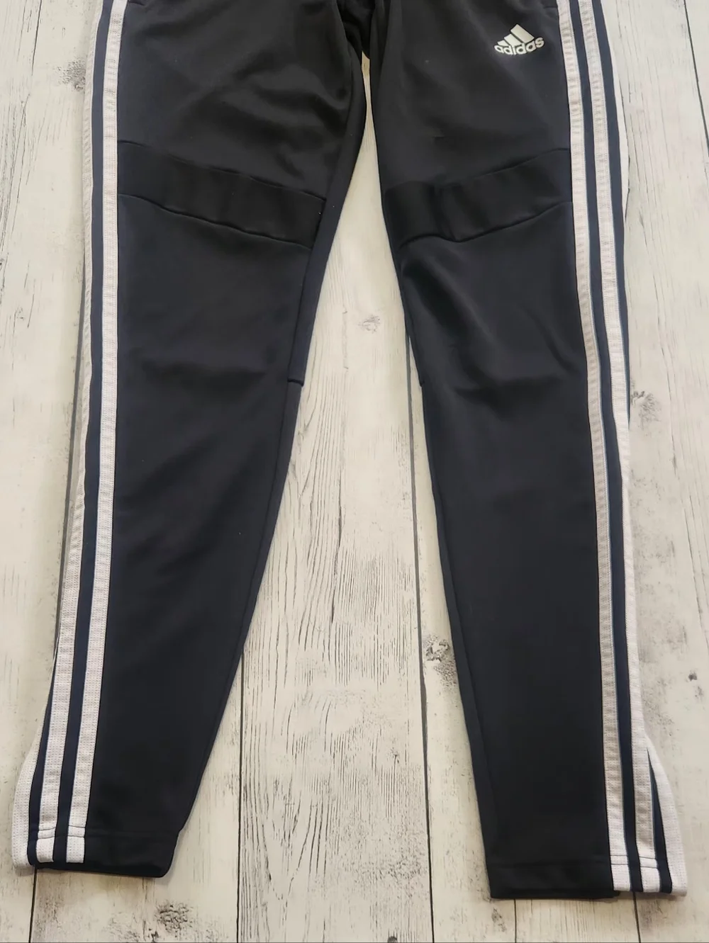Adidas Womens 4/6 Aeroready Skinny Track Pants Black And White